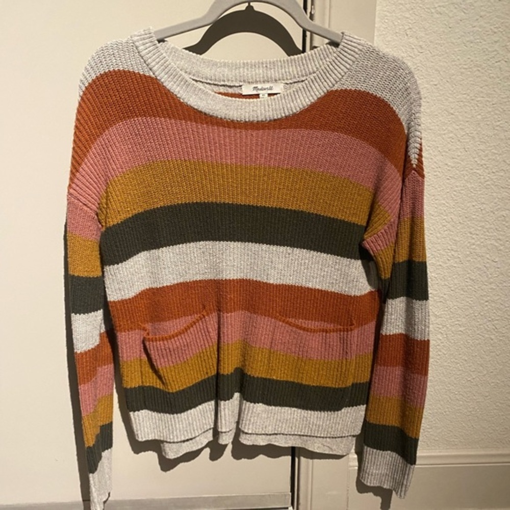 Madewell striped color block sweater